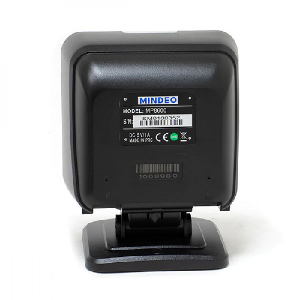 Сканер штрихкода Mindeo MP8610 USB MP8610_USB Стационарный, 2D, USB, Com (RS232), Черный, С подставкой