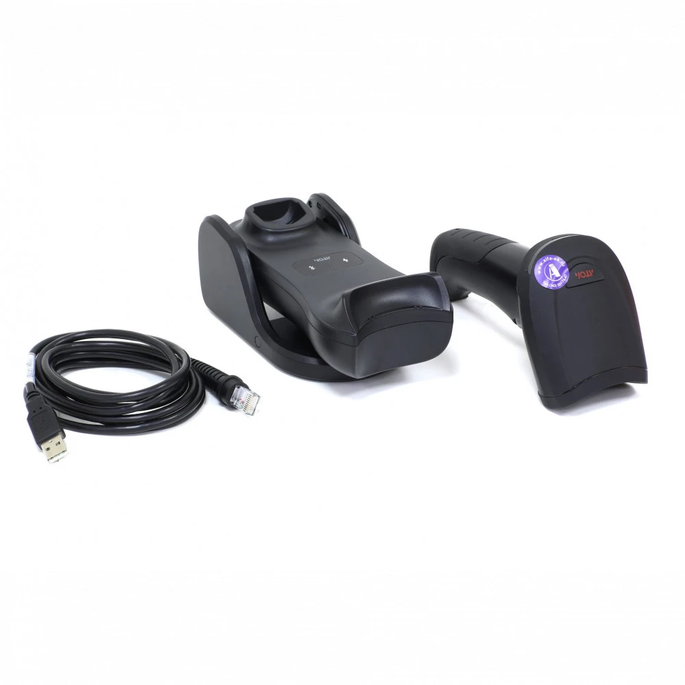 Сканер штрихкода АТОЛ SB3100 66669 Ручной проводной, 2D, USB, Черный, С подставкой
