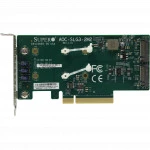 Аксессуар для сервера Supermicro Low Profile, Dual NVMe M.2 AOC-SLG3-2M2