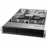Сервер Supermicro SYS-220U-TNR SYS-220U-TNR_ (2U Rack, Xeon Silver 4310, 2100 МГц, 12, 18, 16 x 32 ГБ, SFF 2.5", 24, 1x 3.84 ТБ)