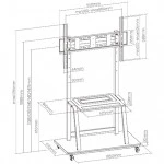 Опция к телевизору Brateck Мобильная стойка для ТВ T1035ME