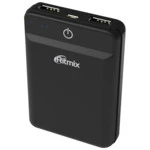 Внешний аккумулятор (Power Bank) Ritmix RPB-10003L 10000mAh (10000 мАч, Черный)