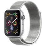Apple Watch Series 4 GPS, 40mm Silver Aluminium Case with Seashell Sport Loop MU652GK/A