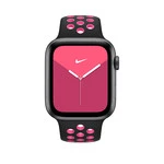 Аксессуары для смартфона Apple 44mm Black/Pink Blast Nike Sport Band S/M & M/L MWUC2ZM/A