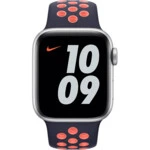 Аксессуары для смартфона Apple Ремешок 40mm Blue Black/Bright Mango Nike Sport Band - Regular MG3U3ZM/A