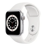 Apple Watch Series 6 GPS, 40mm Silver Aluminium Case with White Sport Band - Regular MG283GK/A