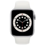 Apple Watch Series 6 GPS, 44mm Silver Aluminium Case with White Sport Band M00D3GK/A