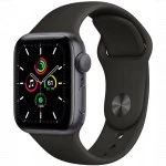 Apple Watch SE GPS, 40mm Space Grey Aluminium Case with Midnight Sport Band MKQ13GK/A