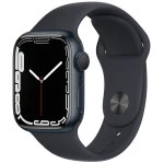 Apple Watch Series 7 GPS, 45mm Midnight Aluminium Case with Midnight Sport Band MKN53GK/A