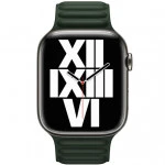 Аксессуары для смартфона Apple Ремешок 45mm Sequoia Green Leather Link - S/M ML7Y3ZM/A