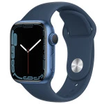 Apple Watch Series 7 GPS, 45mm Blue Aluminium Case with Abyss Blue Sport Band MKN83GK/A
