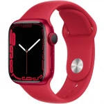 Apple Watch Series 7 GPS, 41mm (PRODUCT)RED Aluminium Case with (PRODUCT)RED Sport Band MKN23GK/A
