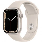 Apple Watch Series 7 GPS, 45mm Starlight Aluminium Case with Starlight Sport Band MKN63GK/A