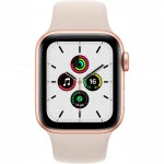 Apple Watch SE GPS, 40mm Gold Aluminium Case with Starlight Sport Band - Regular MKQ03GK/A