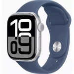 Apple Watch Series 10 GPS 42mm Silver Aluminium Case with Denim Sport Band - S/M MWWA3QI/A (Смарт-часы)