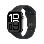 Apple Watch Series 10 GPS 46mm Jet Black Aluminium Case with Black Sport Band - S/M MWWP3QI/A (Смарт-часы)