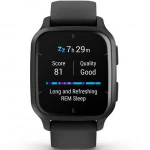 Garmin Venu Sq 2 - Music Edition Slate Bezel with Black Case and Silicone Band 010-02700-10