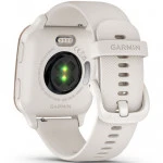 Garmin Venu Sq 2 - Music Edition Peach Gold Bezel with Ivory Case and Silicone Band 010-02700-11