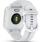 Garmin Venu Sq 2 - Cream Gold Bezel with White Case and Silicone Band 010-02701-11