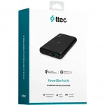 Внешний аккумулятор (Power Bank) Ttec PowerSlim Pro W 2BB179S (10000 мАч, Черный)