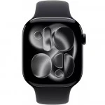 Apple Watch Series 11 GPS 46mm Jet Black Aluminium Case with Black Sport Band - S/M MEUW4RK/A Смарт-часы