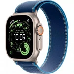 Apple Watch Ultra 3 GPS + Cellular 49mm Natural Titanium Case with Blue/Bright Blue Trail Loop MEWR4QR/A (Смарт-часы)
