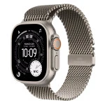 Apple Watch Ultra 3 GPS + Cellular 49mm Natural Titanium Case with Natural Titanium Milanese Loop - Small MEWW4QR/A (Смарт-часы)
