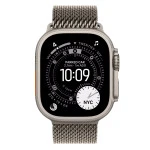 Apple Watch Ultra 3 GPS + Cellular 49mm Natural Titanium Case with Natural Titanium Milanese Loop - Small MEWW4QR/A (Смарт-часы)