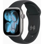 Apple Watch Series 11 42mm Space Grey Aluminium Case With Black Sport Band M/L MEQX4RK/A Смарт-часы