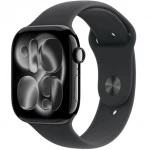Apple Watch Series 11 GPS 42mm Jet Black Aluminium Case with Black Sport Band MEQT4RK/A (Смарт-часы)