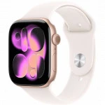 Apple Watch Series 11 46mm Rose Gold Aluminium Case With Light Blush Sport Band M/L MEV74LW/A (Смарт-часы)