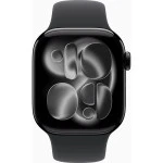 Apple Watch Series 11 42mm Jet Black Aluminium Case With Black Sport Band M/L MEQU4X/A Смарт-часы