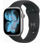 Apple Watch Series 11 46mm Space Grey Aluminium Case With Black Sport Band S/M MEV04X/A Смарт-часы