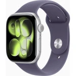 Apple Watch Series 11 46mm Silver Aluminium Case With Purple Fog Sport Band M/L MEVA4AF/A Смарт-часы