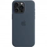 Аксессуары для смартфона Apple Чехол для iPhone 15 Pro Max Silicone Case with MagSafe - Storm Blue MT1P3ZM/A