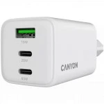 Аксессуары для смартфона Canyon GaN 65W 2xPD 1xQC EU White CNS-CUW65ACC