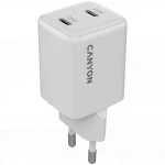 Аксессуары для смартфона Canyon CU35CC GaN 35W 2xPD EU White CNS-CUW35CC