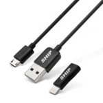 Кабель интерфейсный SHIP MICRO USB+Apple 8pin API08MUPBB Micro USB - Lightning (8pin)