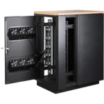 Серверный шкаф LANMASTER SOUNDPROOF звукоизолированный 24U 750x1130 мм, отделка под дерево, цвет лиственница LAN-DC-CBSP-24U-WD