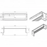 Аксессуар для серверного шкафа Hyperline Панель с DIN-рейкой с регулируемой глубиной установки 19"3U 22 места BPB19-PS-3U-RAL9005