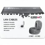 Кабель витая пара CROWN micro UTP CMU-CC02 Gray