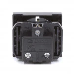 Аксессуар для кабельных сетей DKC Розетка силовая серия Viva, 2Р+Е, со шторками, с заземлением, 2 мод., цвет черный 45205