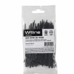Инструмент для монтажа СКС WRline Стяжка-хомут 2,5х100 мм кабельная нейлоновая 6,6 неразъемная цвет черный (100шт) WR-SHN-25-100B
