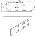 Аксессуар для серверного шкафа Hyperline Кронштейн для крепления 19 дюймового и вертикального оборудования сбоку стоек (2 шт. в комплекте) PMV1-RAL9005