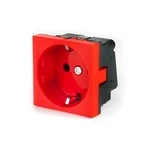 Розетка РУВИНИЛ розетка электрическая, Shuko, красная 70102