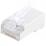 Коннектор Hyperline Коннектор RJ-45(8P8C) под витую пару категория 5e (100 шт) PLUG-8P8C-U-C5-SH-100