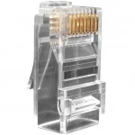 Коннектор Hyperline Коннектор RJ-45(8P8C) под витую пару категория 6 (100 шт.) PLUG-8P8C-U-C6-100