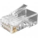Коннектор Hyperline Коннектор RJ-45(8P8C) под витую пару категория 6 (100 шт.) PLUG-8P8C-U-C6-100