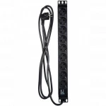 Аксессуар для серверного шкафа Hyperline Блок розеток для 19" шкафов горизонтальный 9 розеток Schuko SHE19-9SH-2.5EU