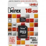 Флеш (Flash) карты Mirex microSDHC [13613-ADSUHS16] 16 ГБ